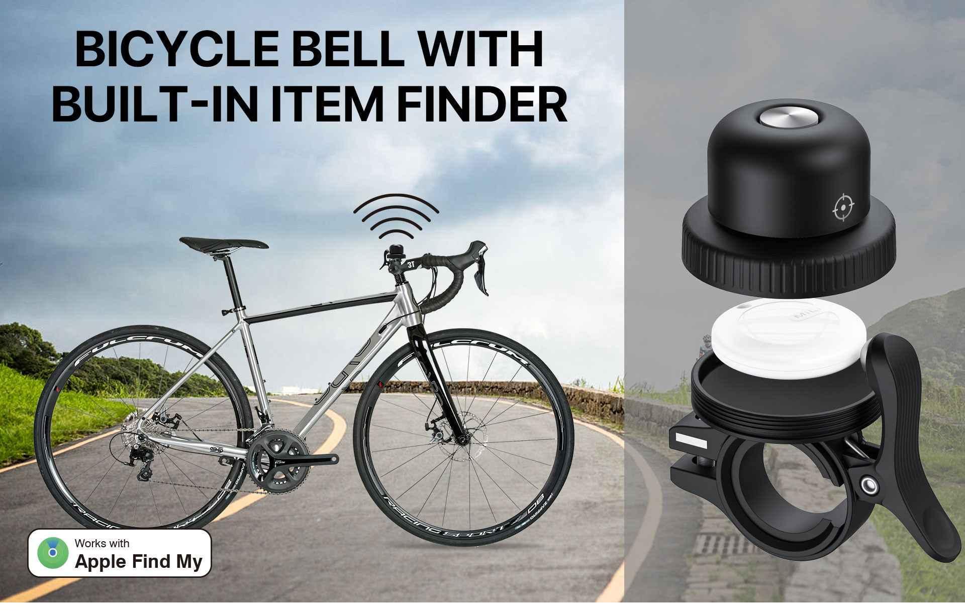 MiLi MiBell Bicycle Anti Loss Bell with Tracker - Black MiLi MiBell Bicycle Anti Loss Bell with Tracker - Black